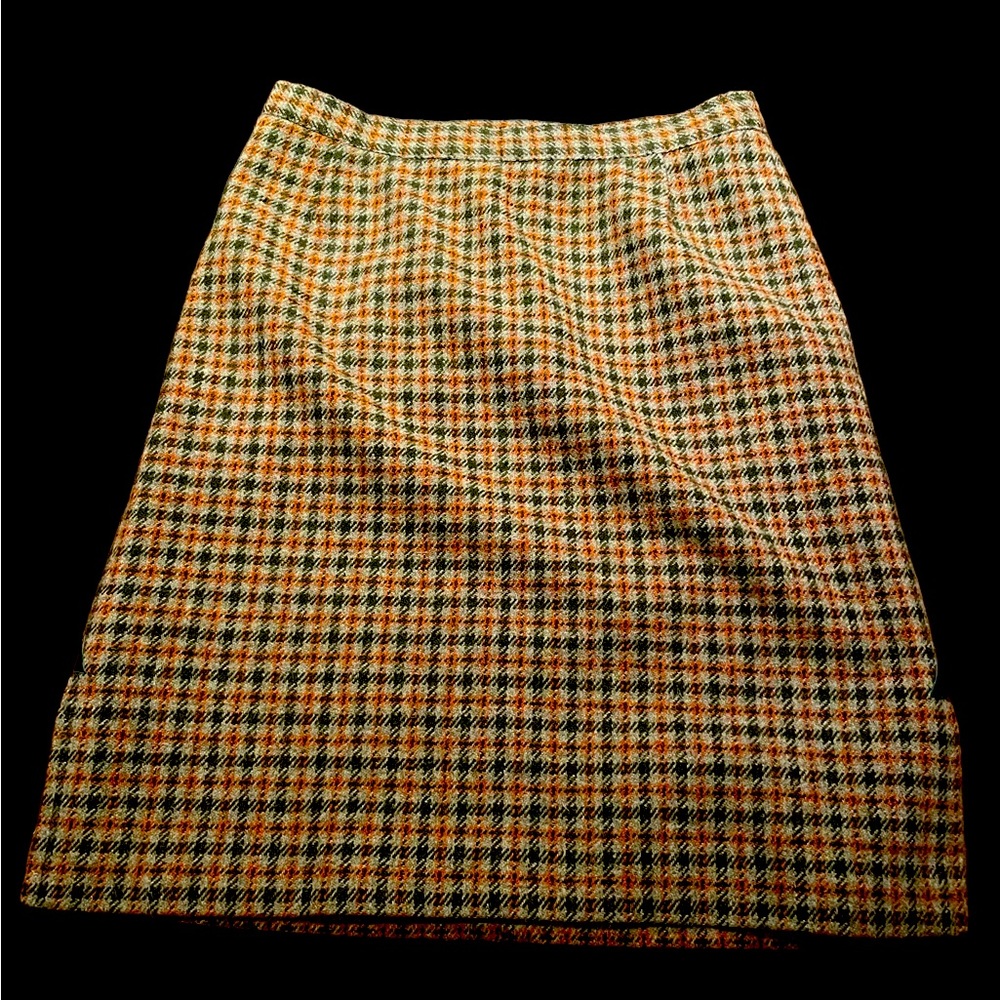 Vintage 1960s custom Cambrian Wool tweed skirt Size XL